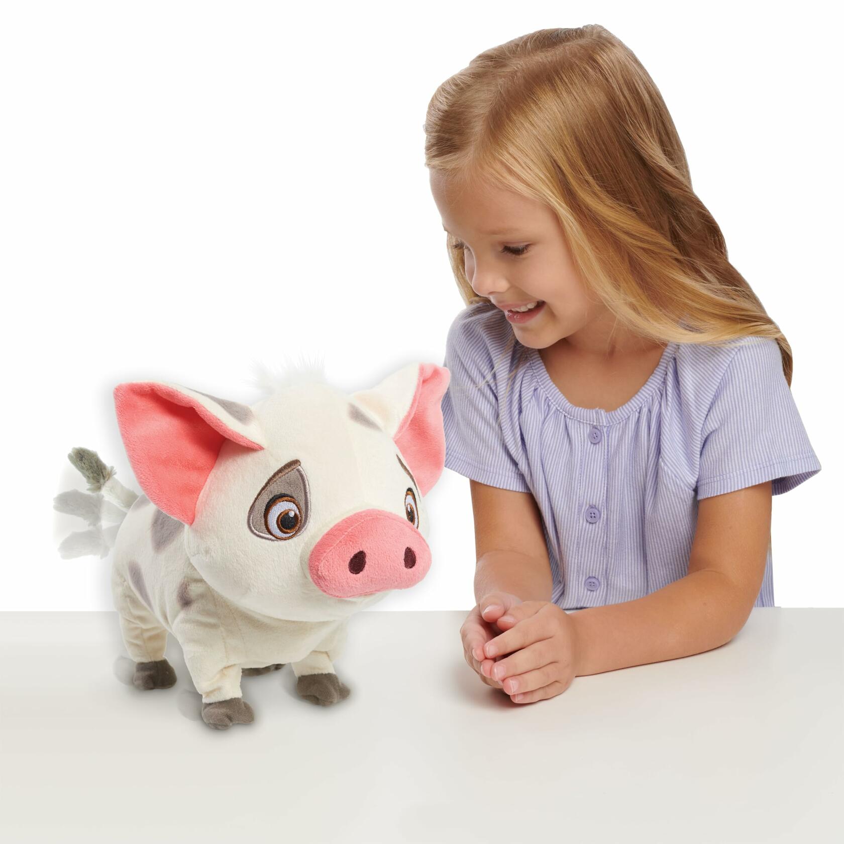 Just Play Disney Princess Moana Pua Plush Toy Sounds Movement Pink