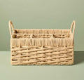 Woven Flatware Caddy Organizer Storage Basket 7x7.5x11.75 Paper Iron