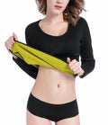 ValentinA Womens Neoprene Body Shaper Slimming T-shirt Black Size XXL