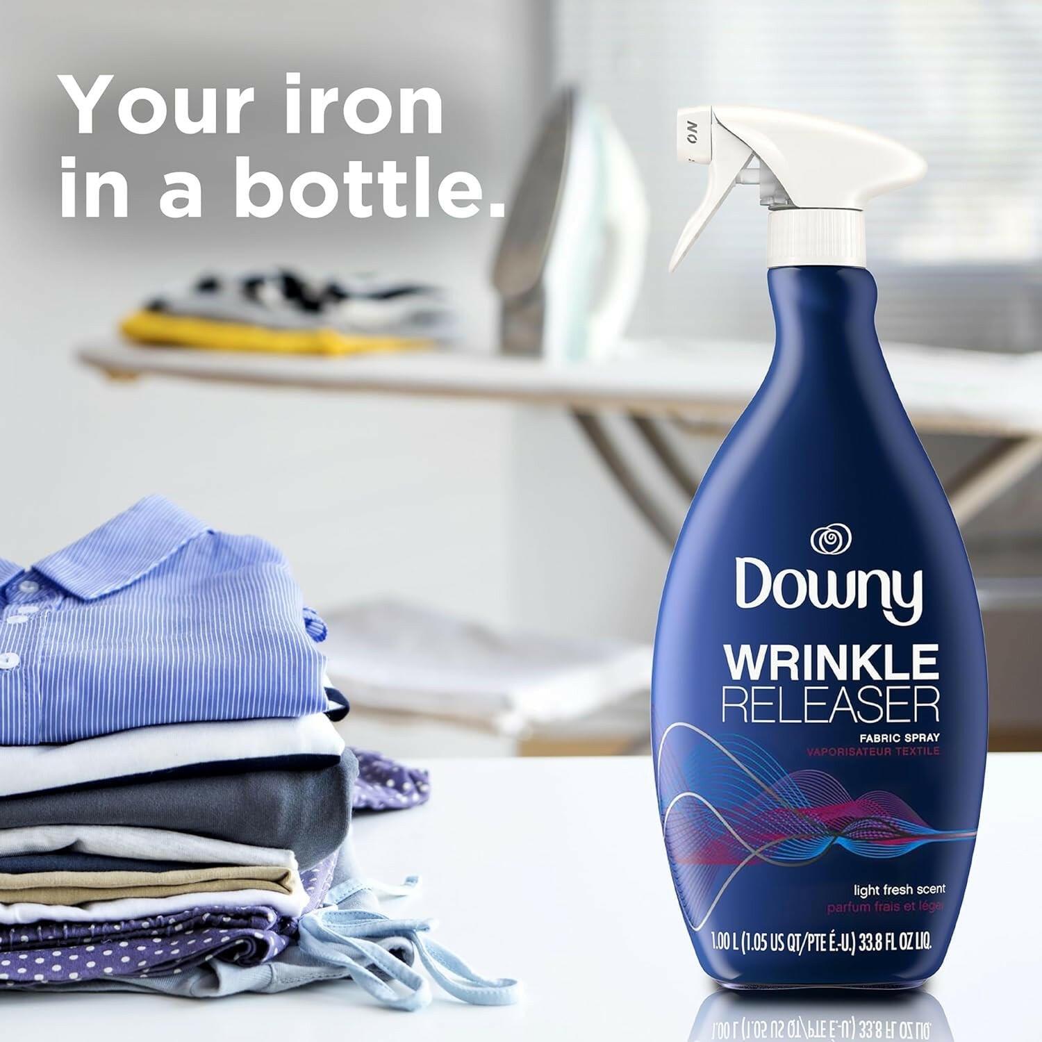 Downy Wrinkle Releaser Spray Light Fresh Scent Fabric Refresher 33.8oz