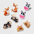 Cat & Jack Girls 8pk Puppy Mini Claw Hair Clips Solid Colors