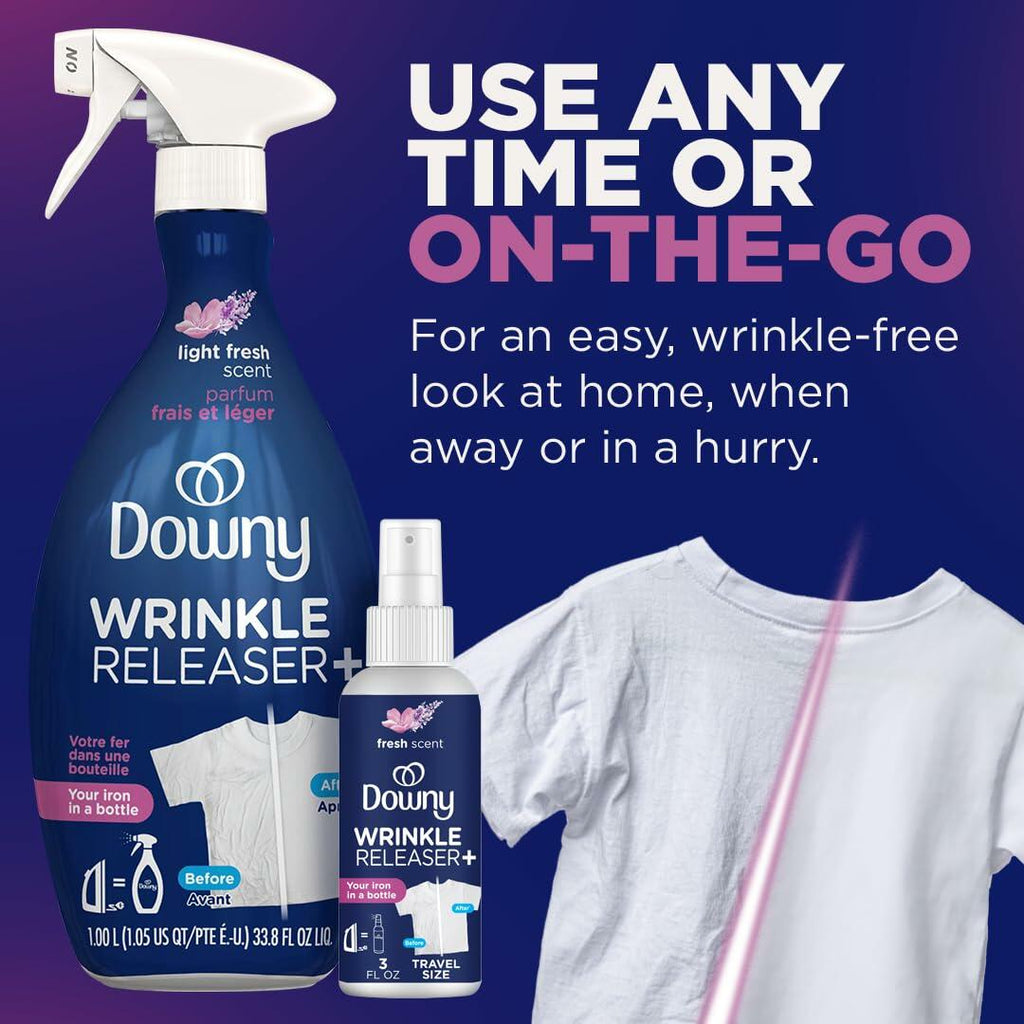 Downy Wrinkle Releaser Spray Light Fresh Scent Fabric Refresher 33.8oz