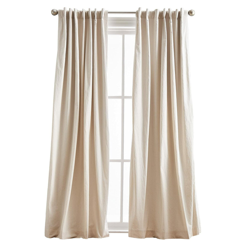 Peri Home Sanctuary Back Tab Room Darkening Curtain Panel Pair 95" Linen