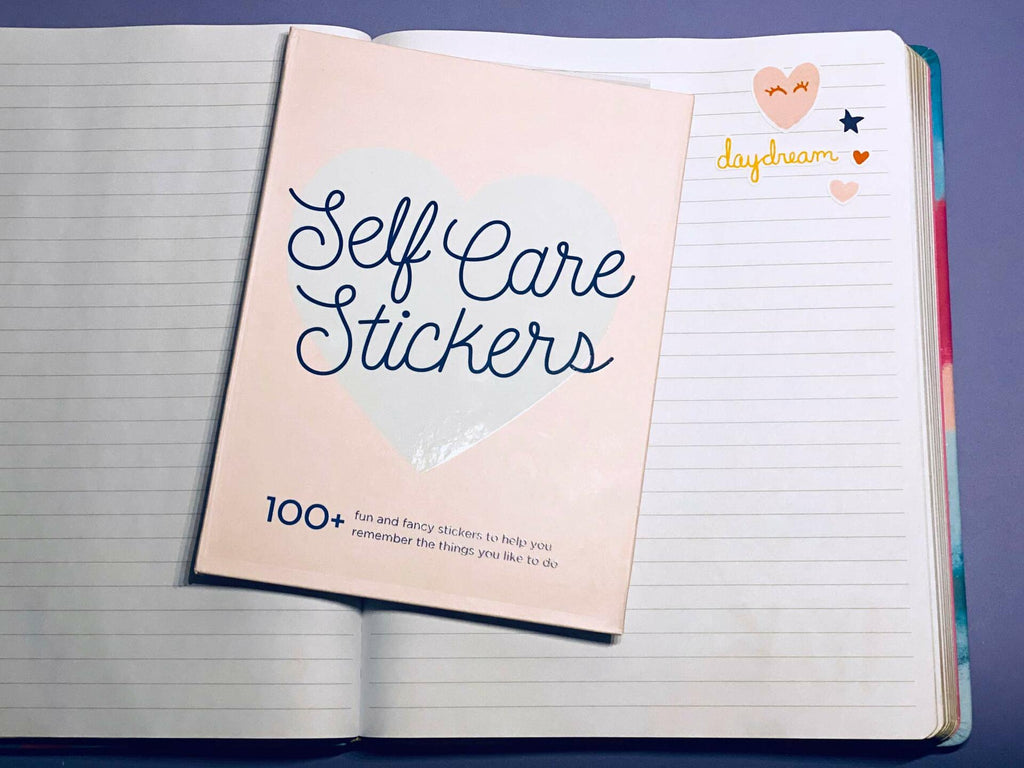 [Like New] WORLD TRAVELER Self Care Sticker Book Folio Hardcover 5x7 Art Stickers
