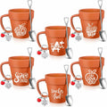 Nuogo Gardener 6 Set 11oz Ceramic Mug with Shovel Spoon Keychains
