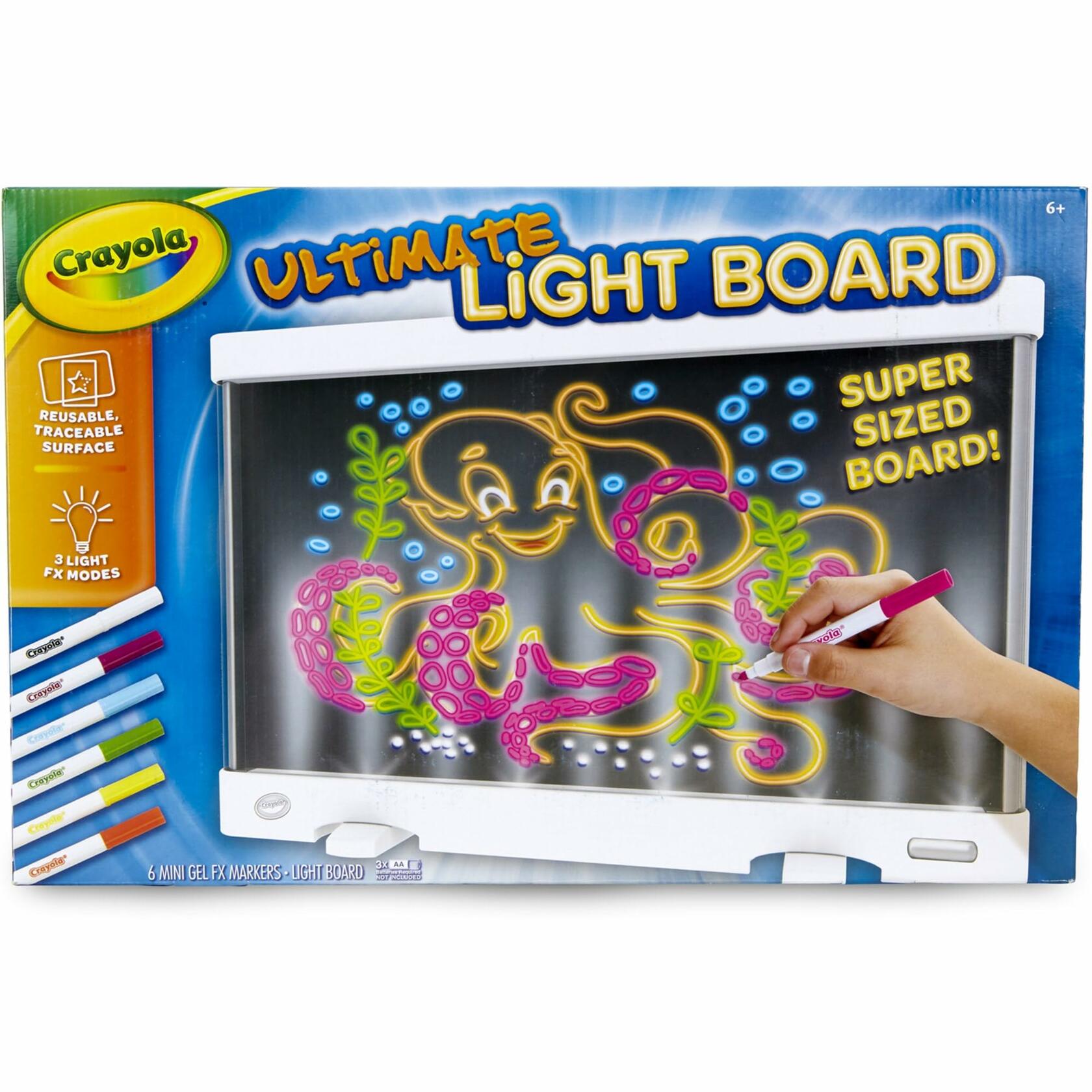 Crayola Ultimate Light Board 7-Piece Set LED Drawing & Tracing Toy