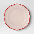 Threshold™ Valentine Stoneware Appetizer Plate 7" Pink Red Rim