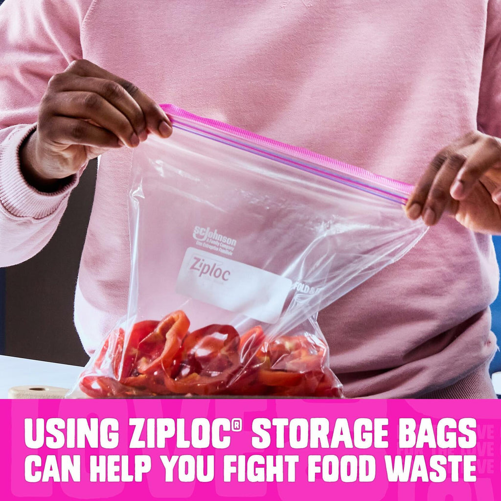 Ziploc Gallon Food Storage Bags Stay Open Stand-Up Bottom 42 Count