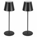 sunzone Cordless RGB Table Lamp 2 Pack Rechargeable Dimmable Black