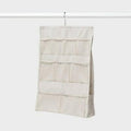 Brightroom Hanging Fabric Organizer for Accessories Beige 16x23 In Canvas