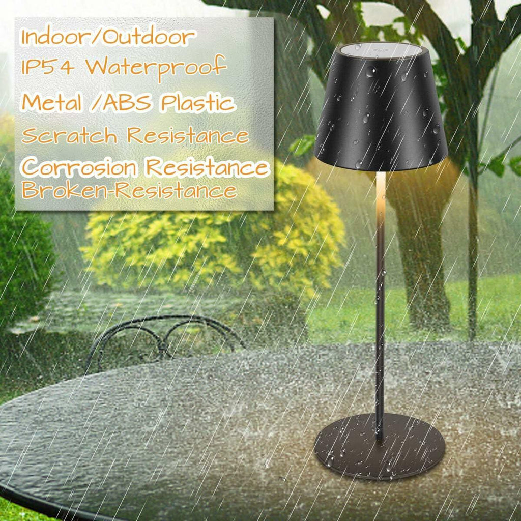 sunzone Cordless RGB Table Lamp 2 Pack Rechargeable Dimmable Black