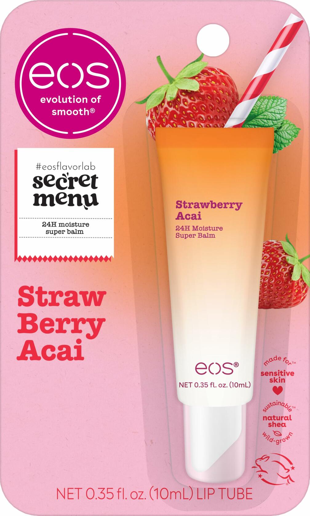 eos 24H Moisture Super Balm Lip Mask Strawberry Acai 0.35 fl oz
