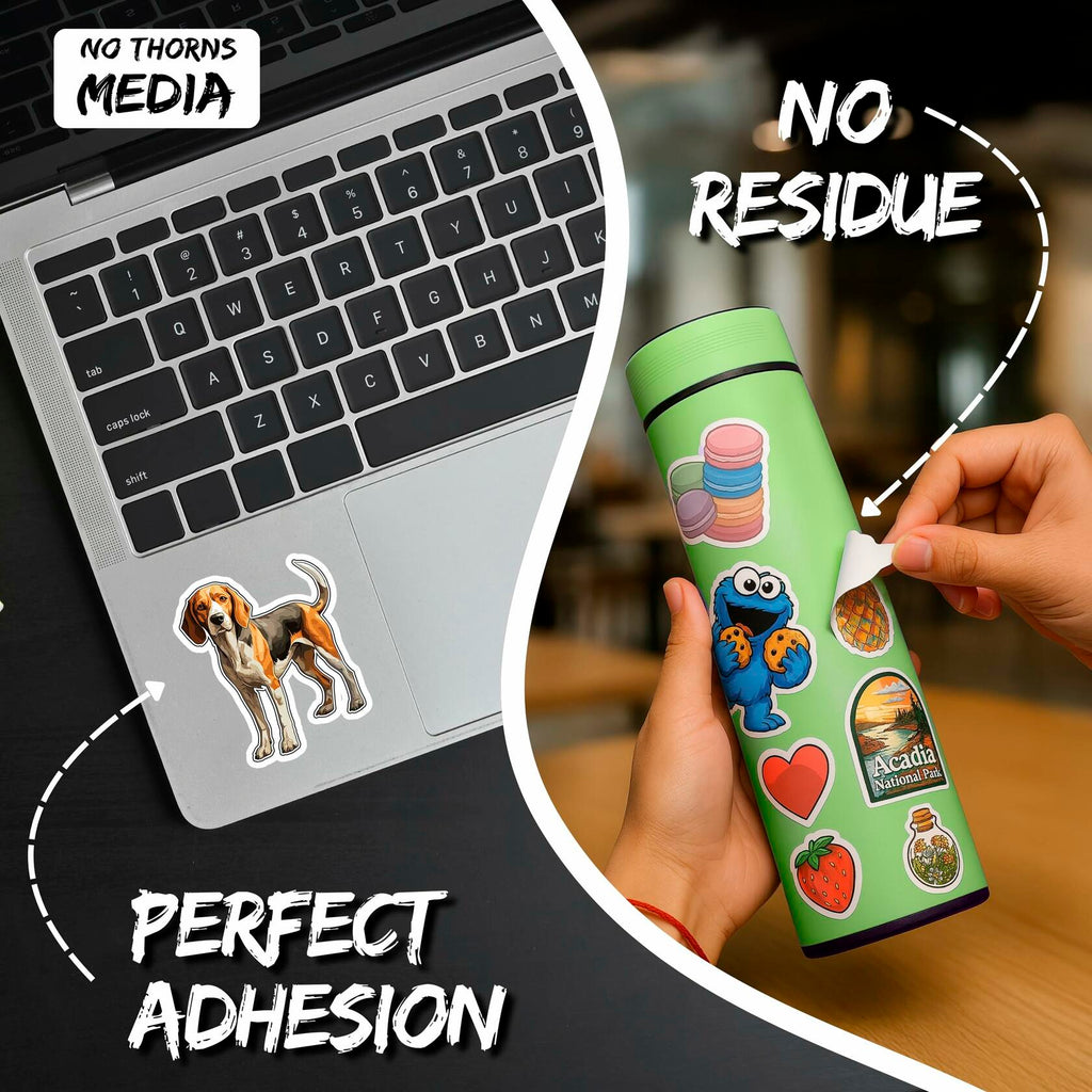 Foxhound Sticker 4 Inch Waterproof Vinyl Decal Durable Long-Lasting