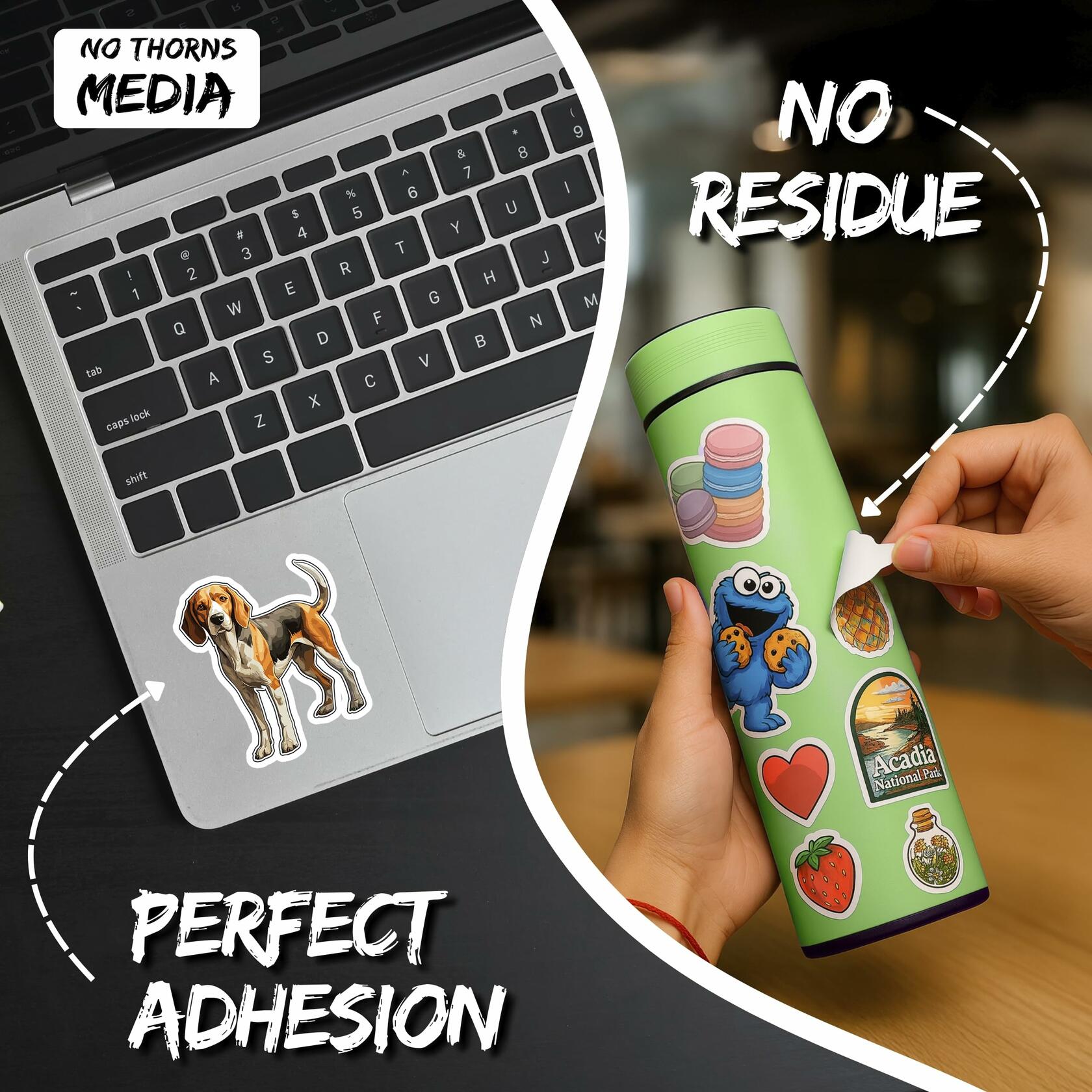 Foxhound Sticker 4 Inch Waterproof Vinyl Decal Durable Black