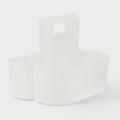 Brightroom Frosted Bath Caddy Plastic - Compact Bathroom Organizer