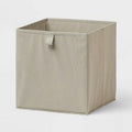 Brightroom Fabric Bin Basket Set 11" Griege Open-Top 10.5x11x10