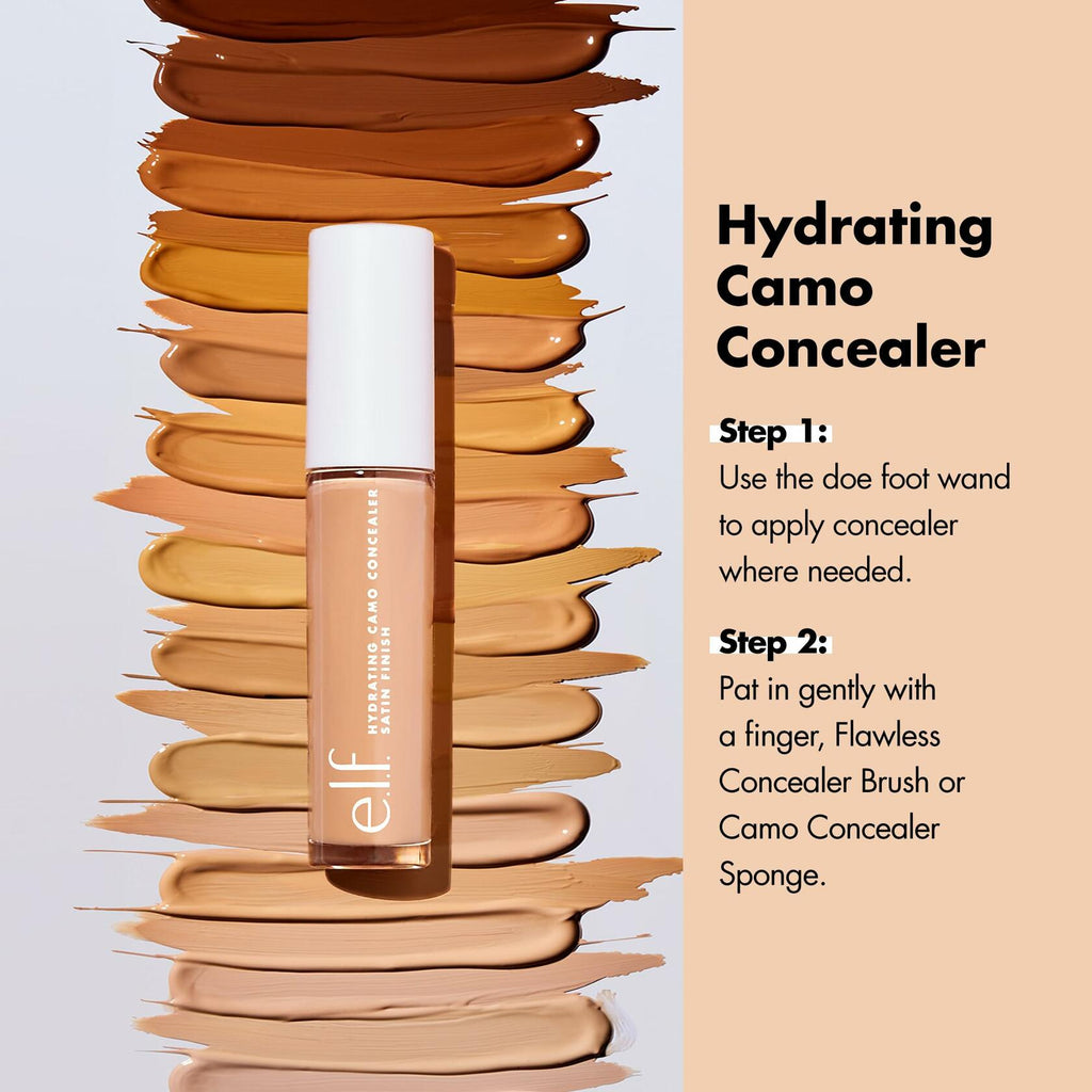 e.l.f. Hydrating Camo Concealer Medium Neutral Full Coverage Satin Finish