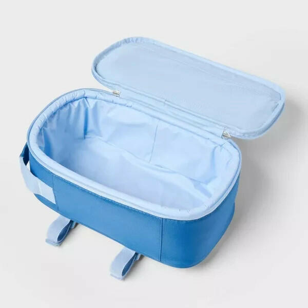 Sun Squad Soft Sided Cooler Backpack 4.5qt 6 Cans Blue Adjustable Strap