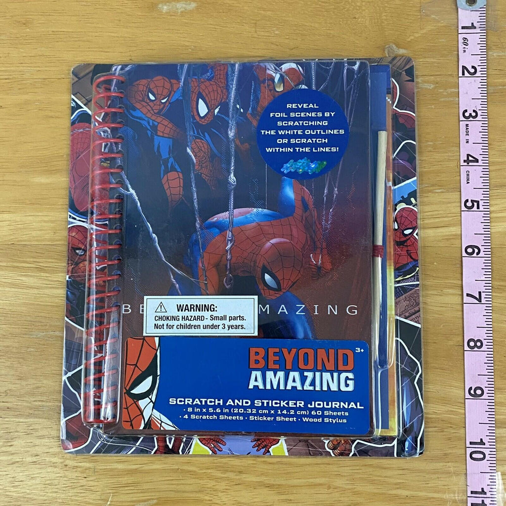 Marvel Spider-Man Scratch and Sticker Journal Beyond Amazing Activity Book