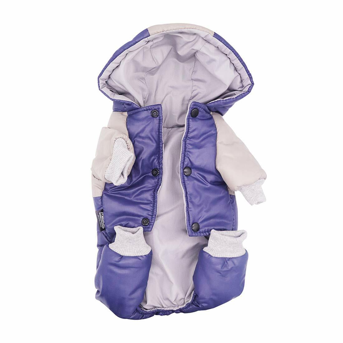 Miaododo Winter Dog Coat Hooded Cotton-Padded Pink Size XXL