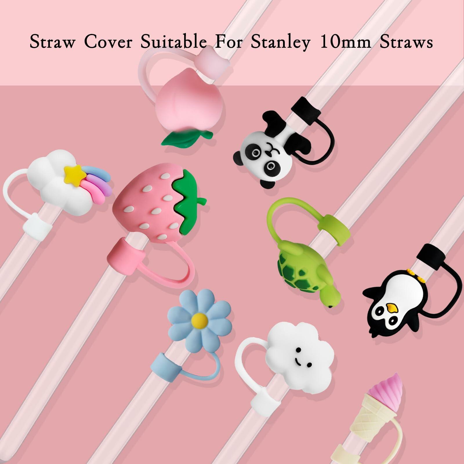 Stanley 4PCS Straw Cover Caps & 2PCS Charm Chains for 30oz/40oz Tumblers