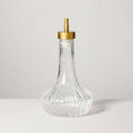 Hearth & Hand Glass and Brass Bitter Dispenser Clear Zinc Alloy Silicone
