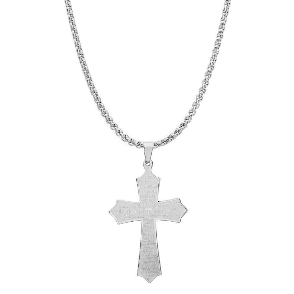 Our Father Lord's Prayer Cross Pendant