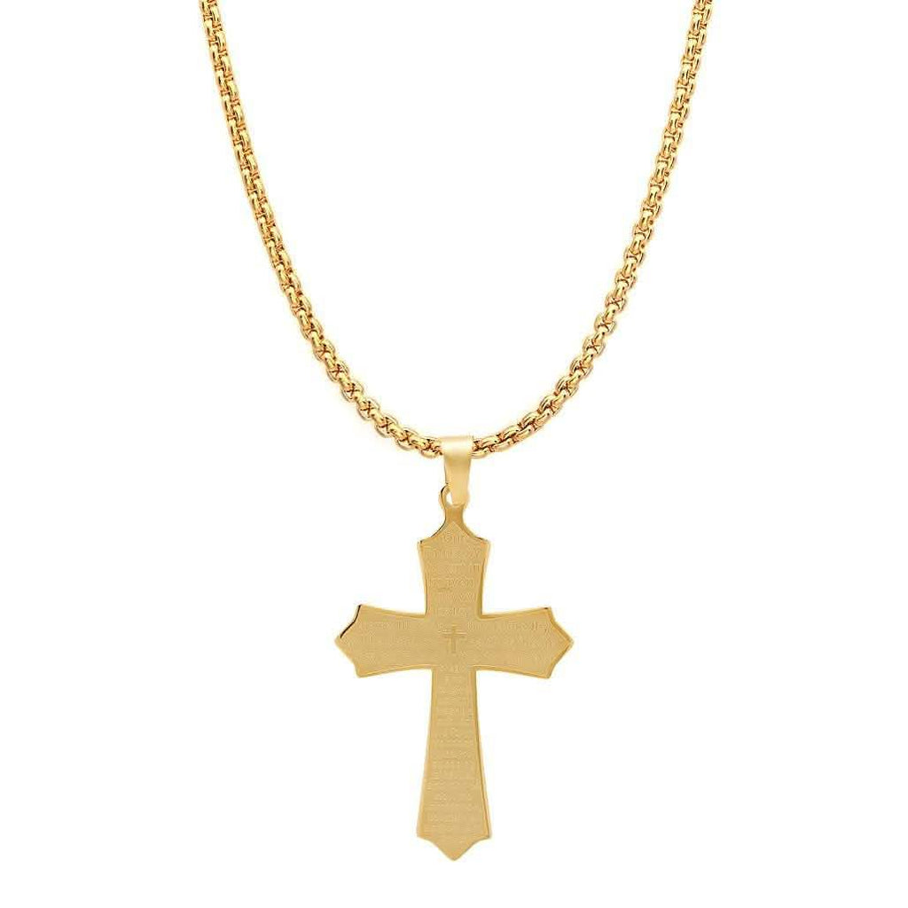 Our Father Lord's Prayer Cross Pendant