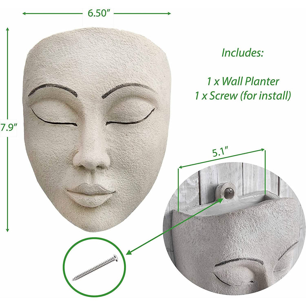 Outdoor Face Planter with Drainage for Cute Plants