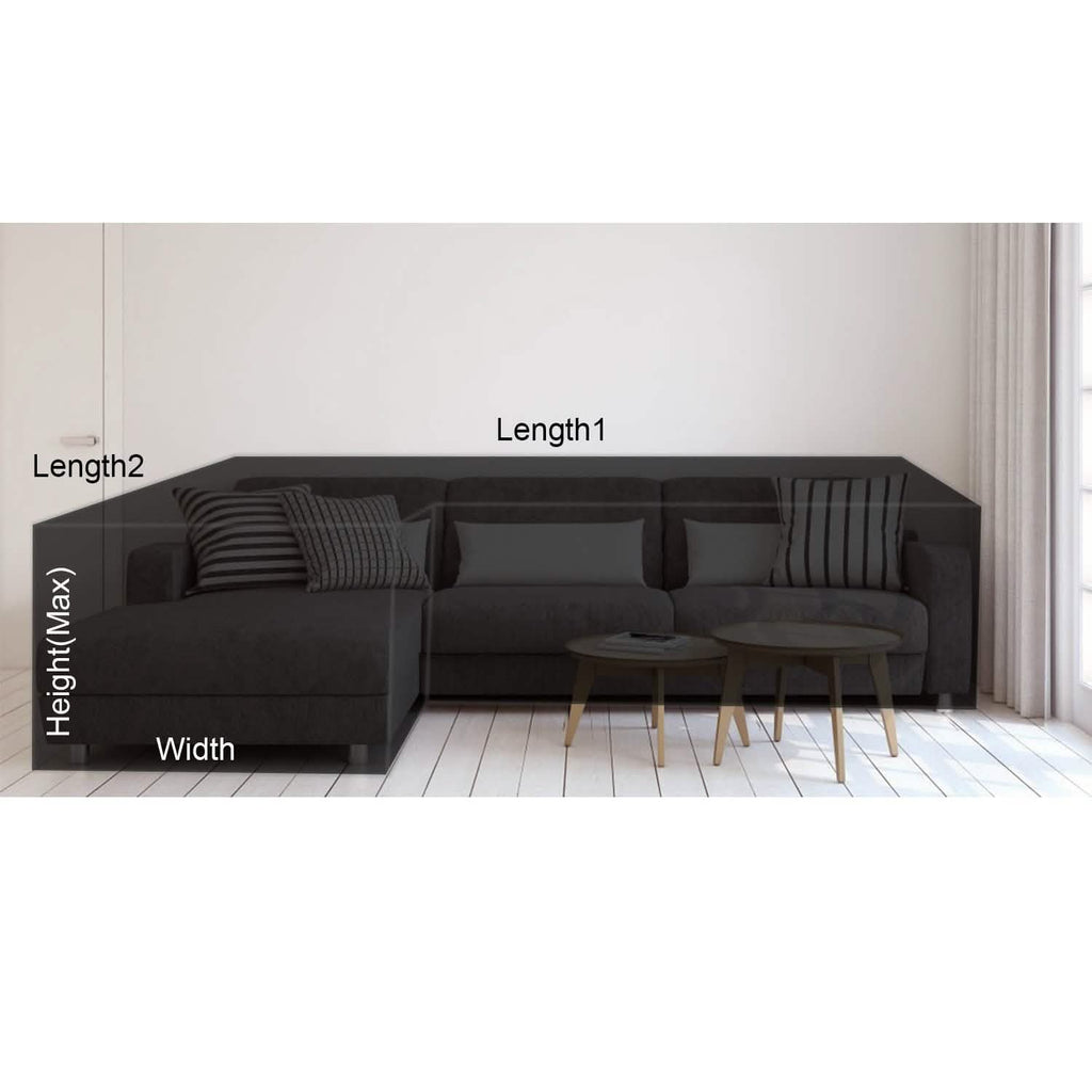 Outdoor L Shape Sofa Covers Water Resistant