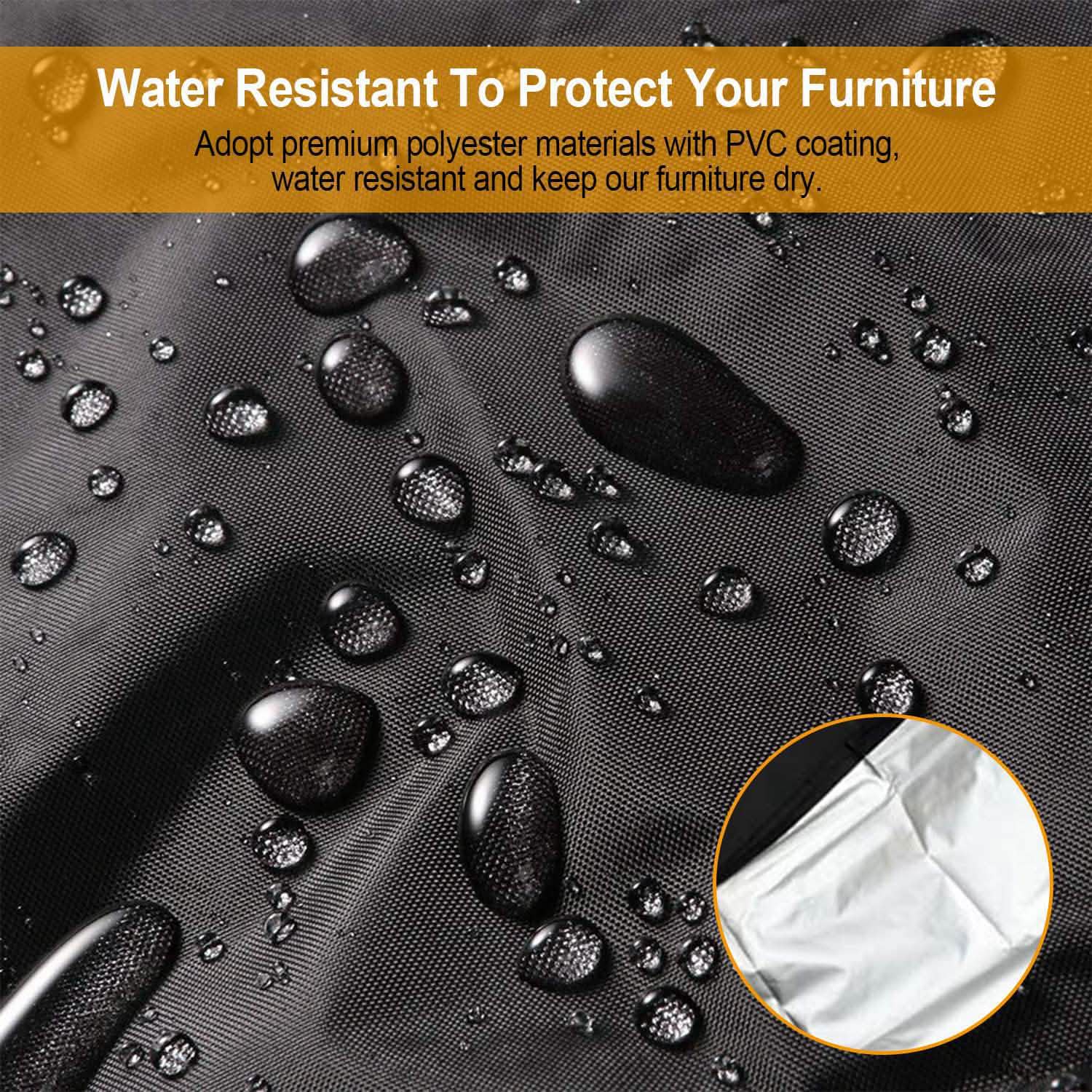 Outdoor L Shape Sofa Covers Water Resistant