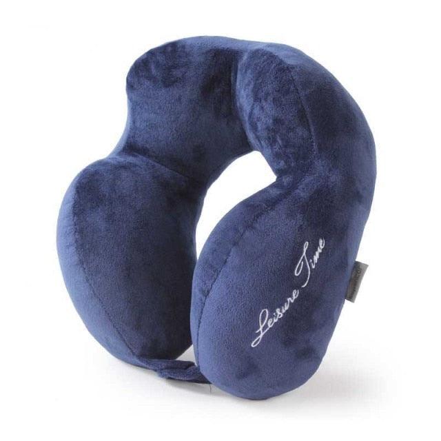 Outdoor Neck Support Pillow Headrest Travel Folding Slow Rebound Journey Trip Cushion Memory Foam Travel Pillow Neck Pillow, Ideal for Airplane Travel Comfortable Lightweight Improved Support Design Machine Washable Cover Must Have Travel Accessories