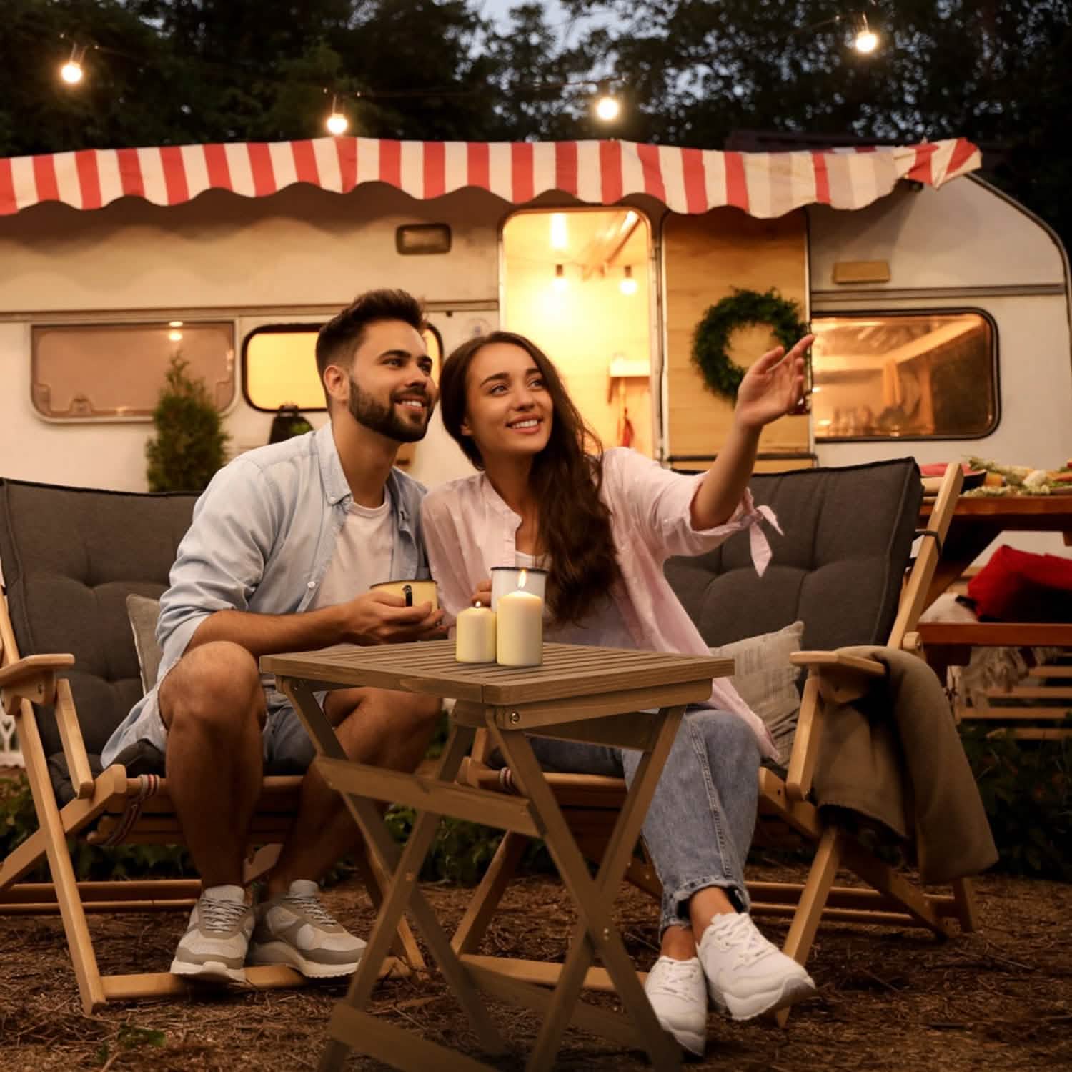 Outdoor Side Table Portable Folding Table