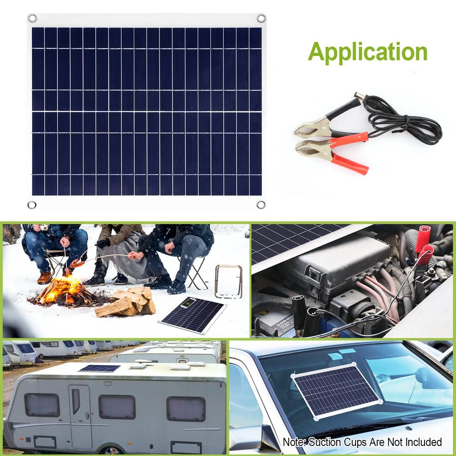 Outdoor Solar Panel 12V 25W Car Battery Charger