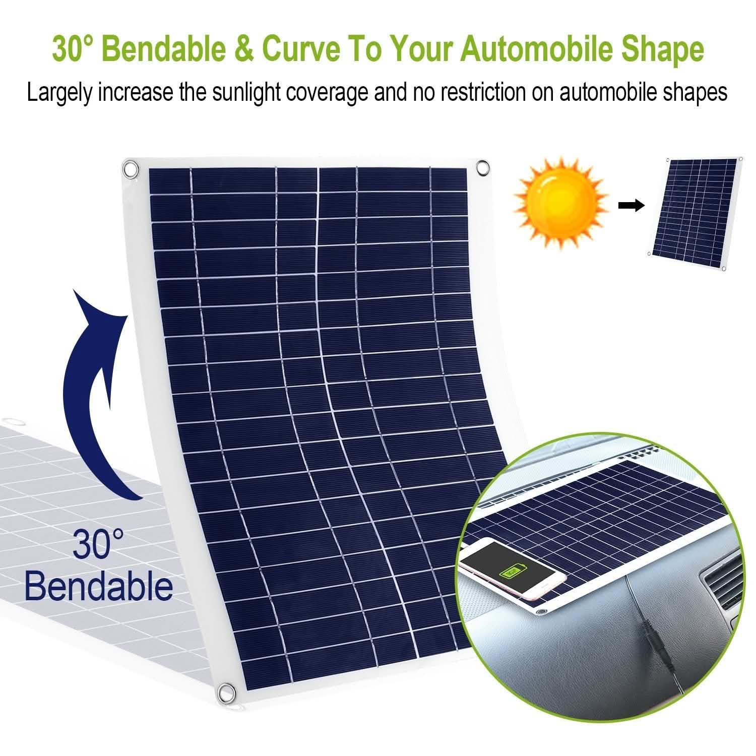 Outdoor Solar Panel 12V 25W Car Battery Charger