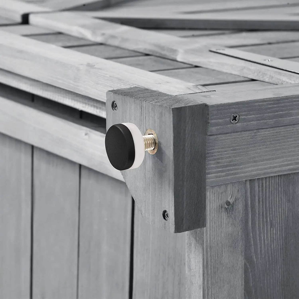 Outdoor Wood Tilt Storage Shed Tool Organizer with Waterproof Asphalt Roof