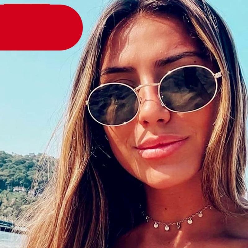 Oval Sunglasses Vintage Retro Sunglasses Designer Glasses for Women Men Oval Shape Sunglasses For Women/Men  Popular Luxury Round Shape  Sunglasses