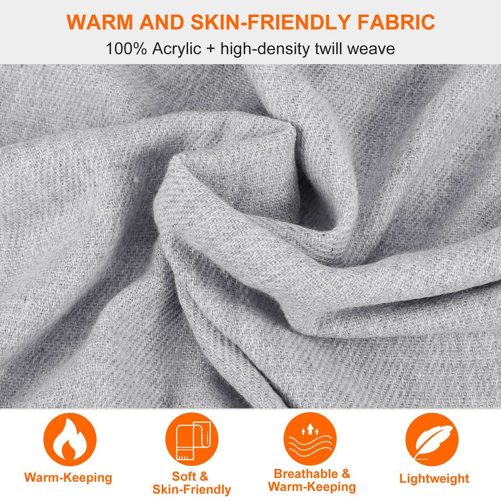 Oversize Cashmere Wool Shawl Wrap Blanket