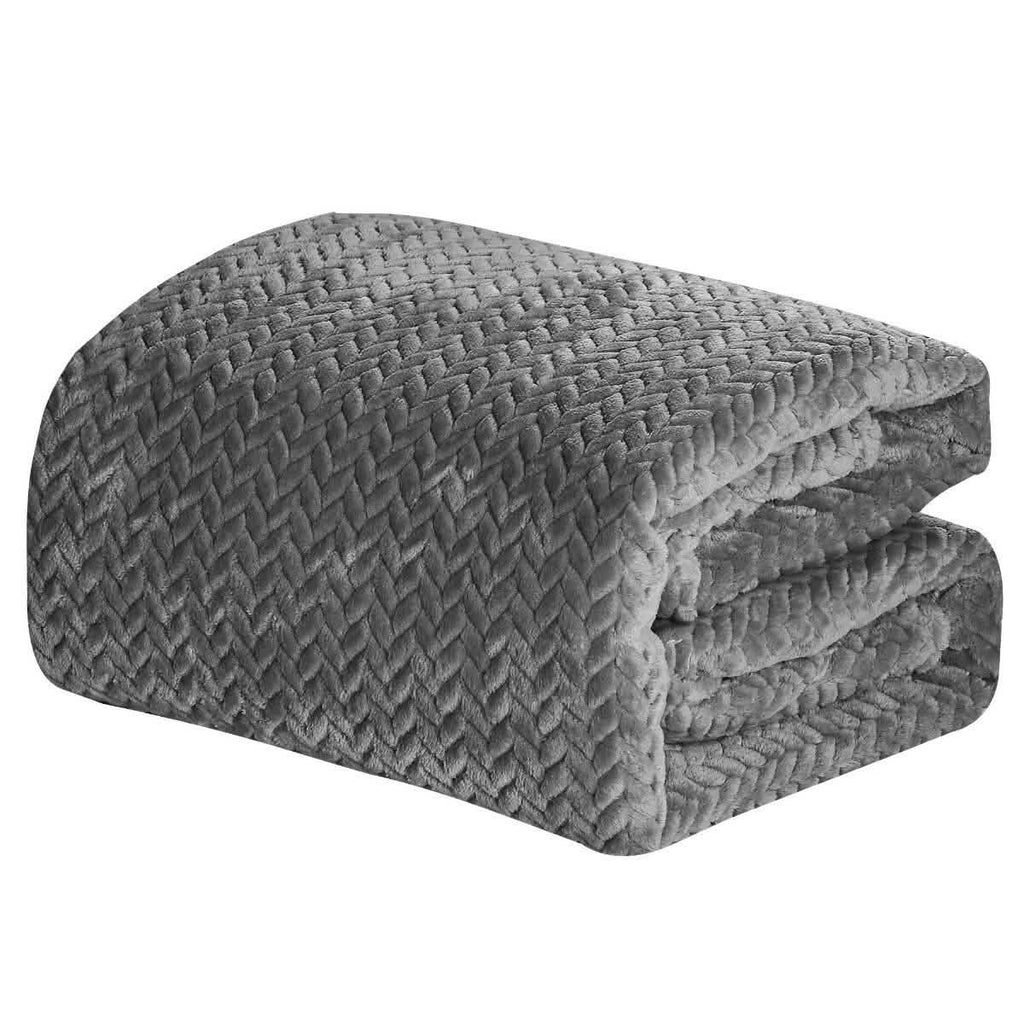 Oversized  Chevron Braided Throw Blanket