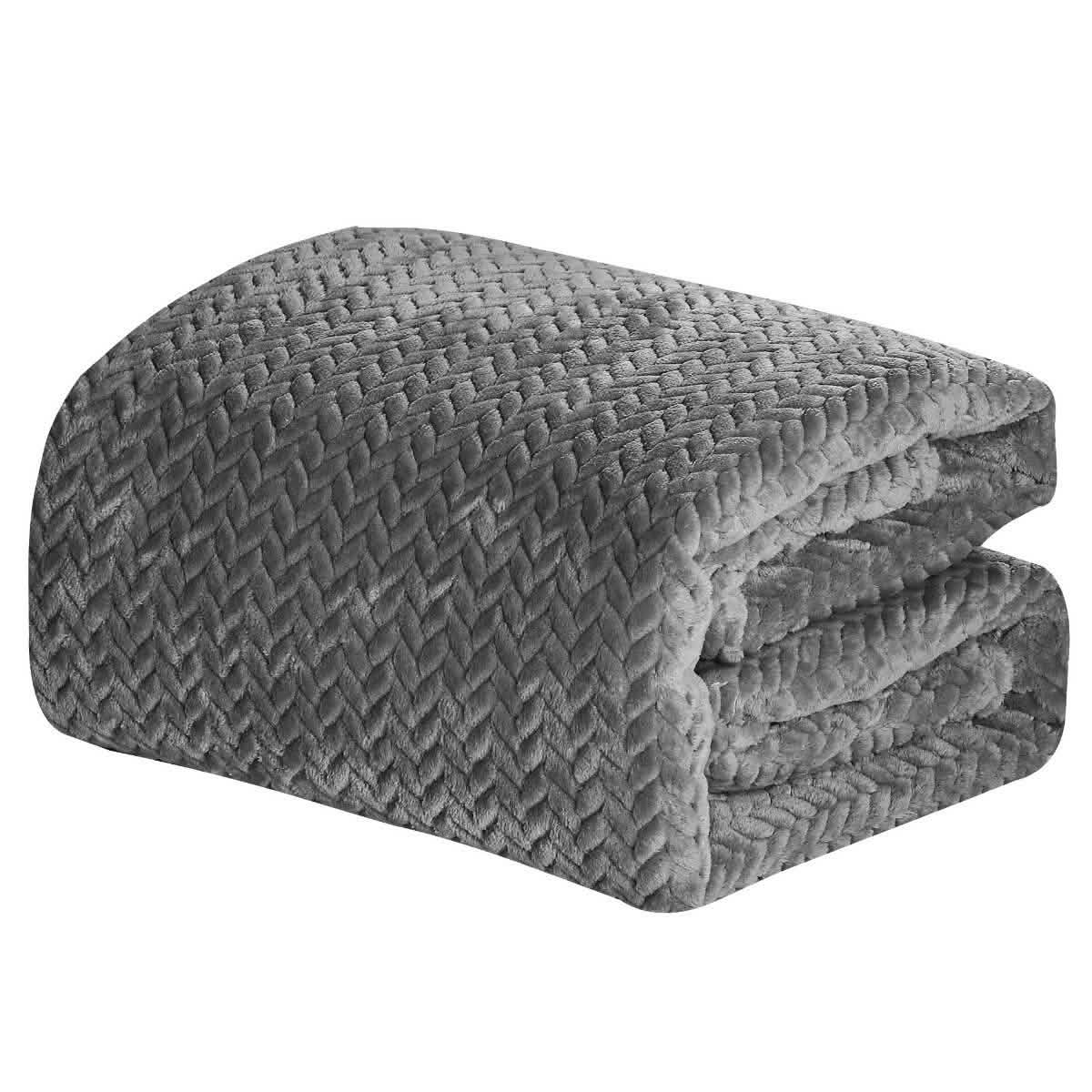 Oversized  Chevron Braided Throw Blanket
