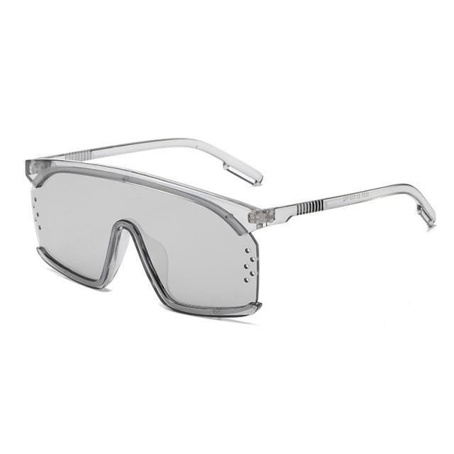 Oversized Shield Sunglasses for Women Men Square Rimless Fashion Shades Sunglasses For Women & Men Elegant Shades For Women Popular Oversized Festival Trendy Sunglasses For Men & Women