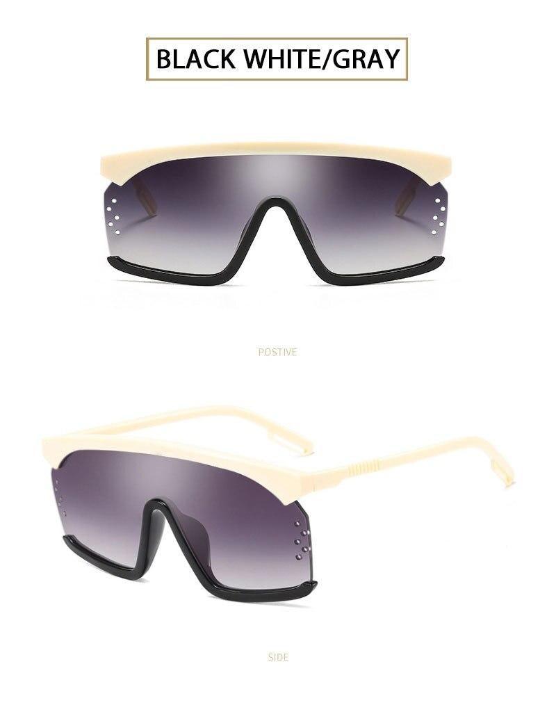 Oversized Shield Sunglasses for Women Men Square Rimless Fashion Shades Sunglasses For Women & Men Elegant Shades For Women Popular Oversized Festival Trendy Sunglasses For Men & Women