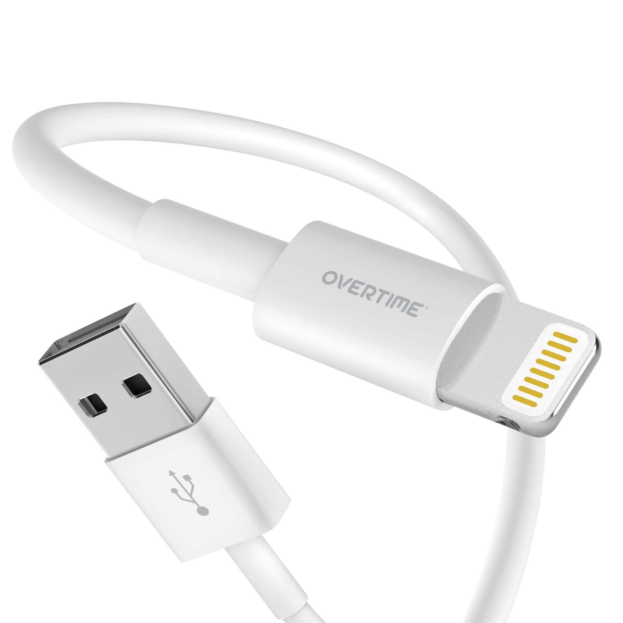 Overtime Apple MFI Certified Lightning to USB Cable, iPhone Charger and Sync Cable 4Ft White