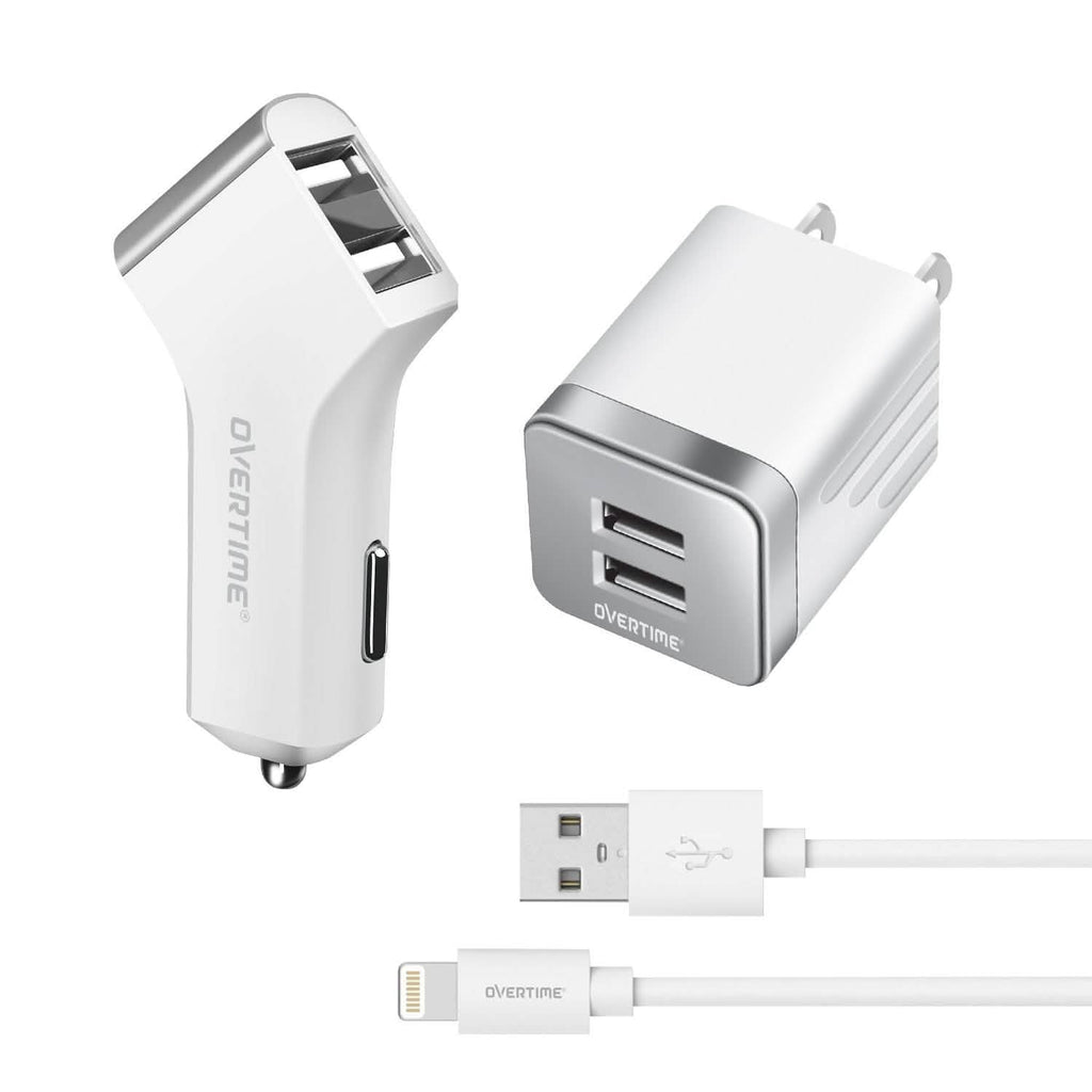 Overtime Dual iPhone Car Charger Set