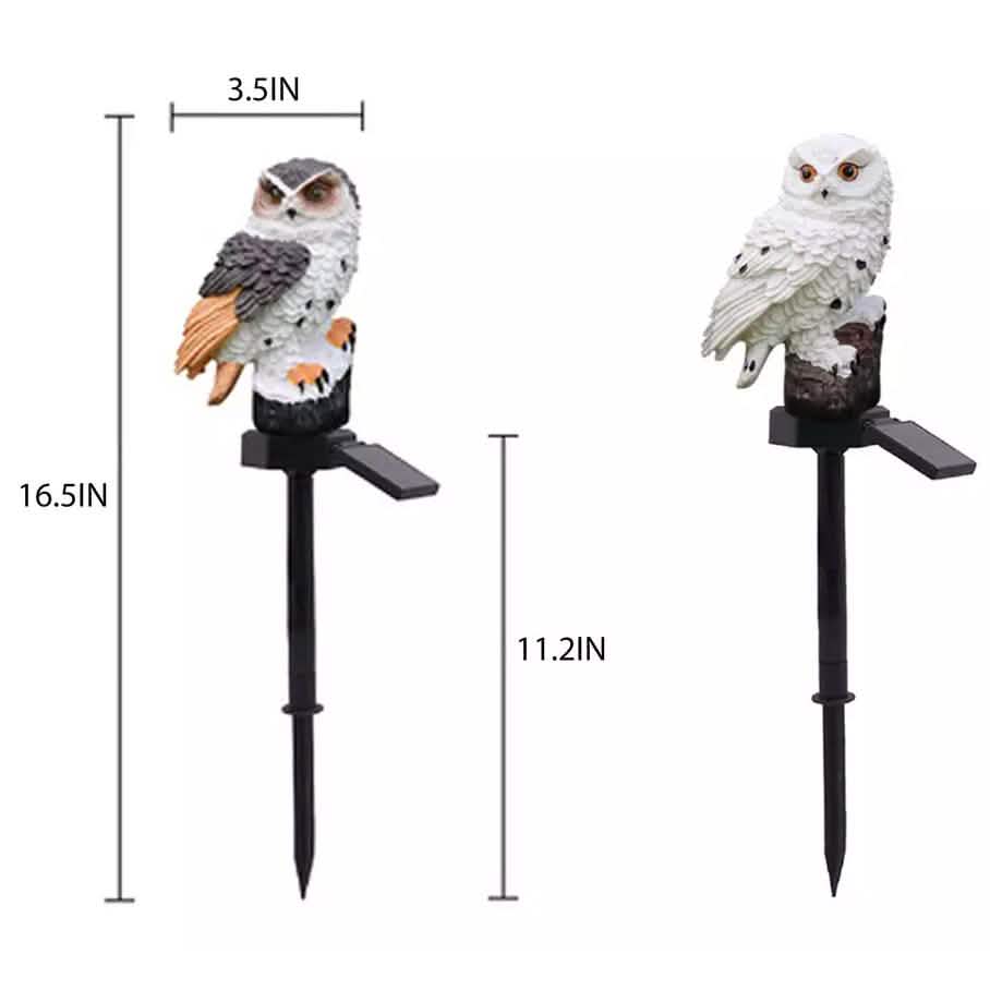 Owl Solar LED Lights with Decorative Stake