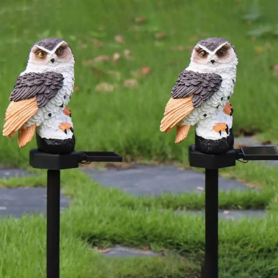 Owl Solar LED Lights with Decorative Stake