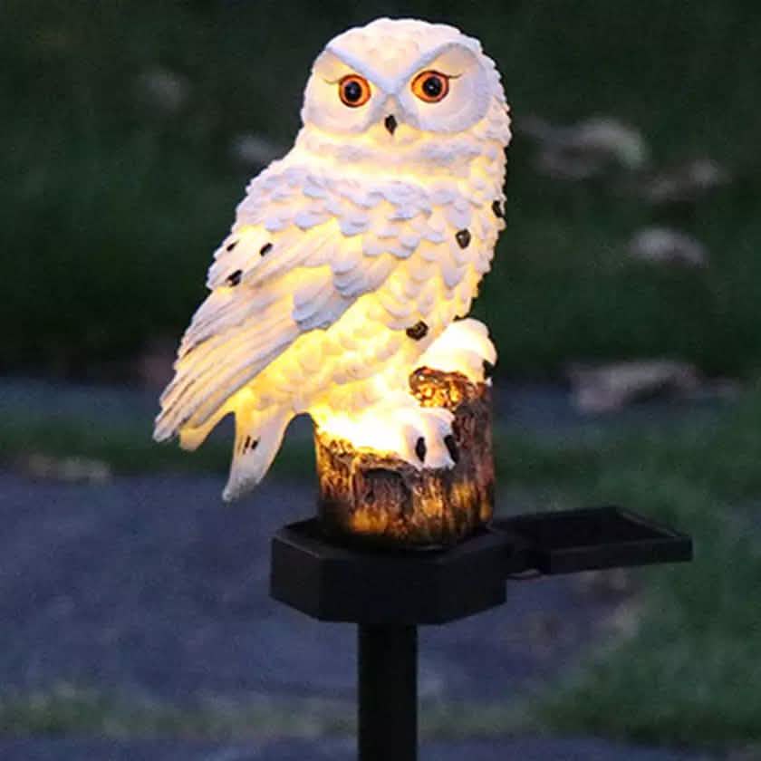 Owl Solar LED Lights with Decorative Stake