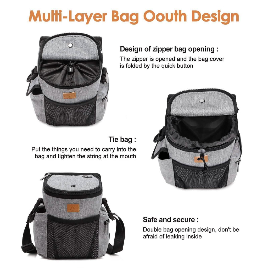 Ownpets Dog Treat Training Pouch Pockets Crossbody Bag