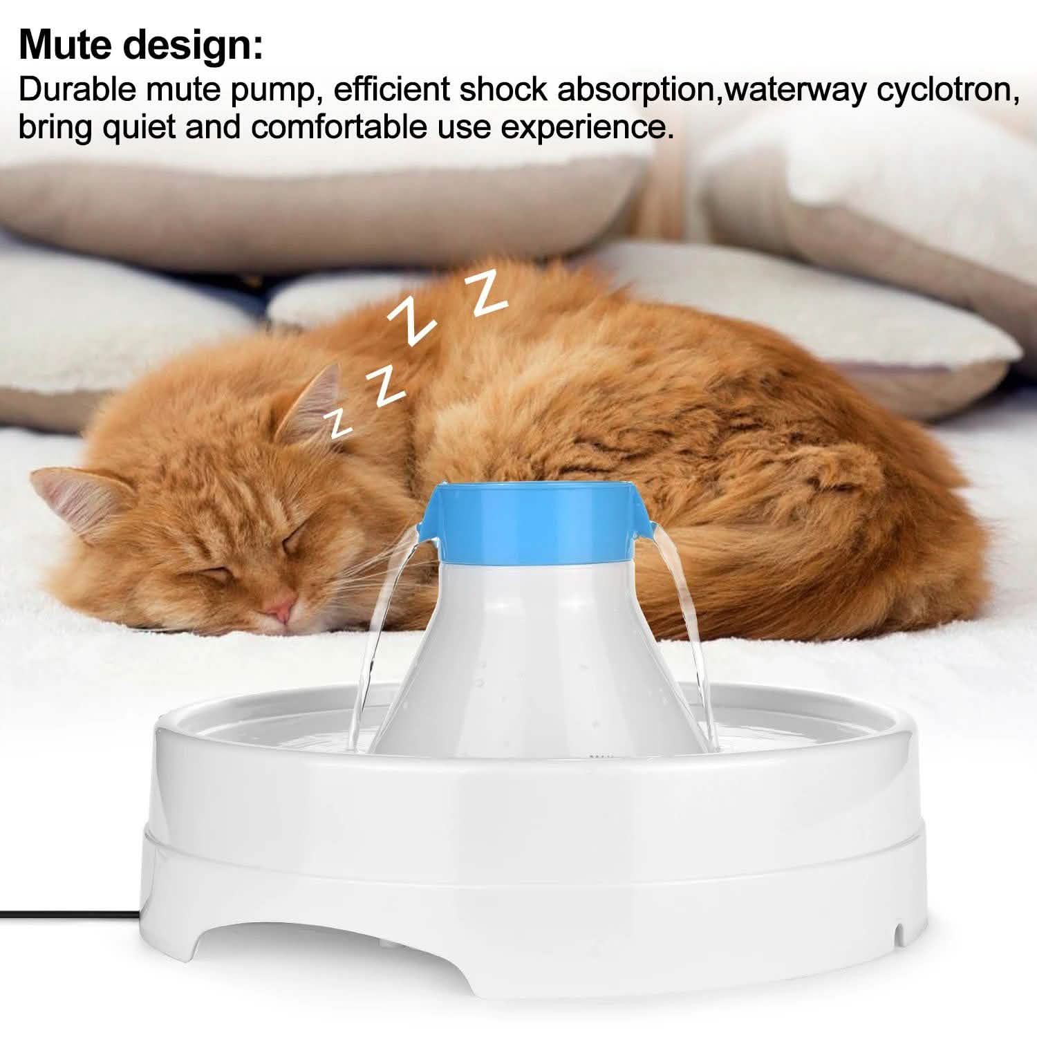 Ownpets® Pets Drinking Fountain Active Oxygen Cycle Two Drinking Area 3L