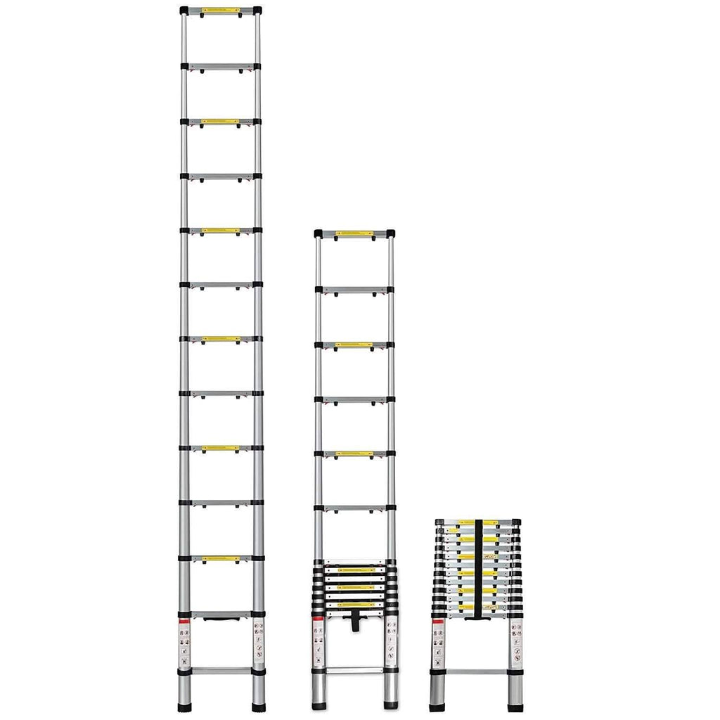 OxGord Aluminum Telescopic Extension Ladder 12.5ft. Telescope